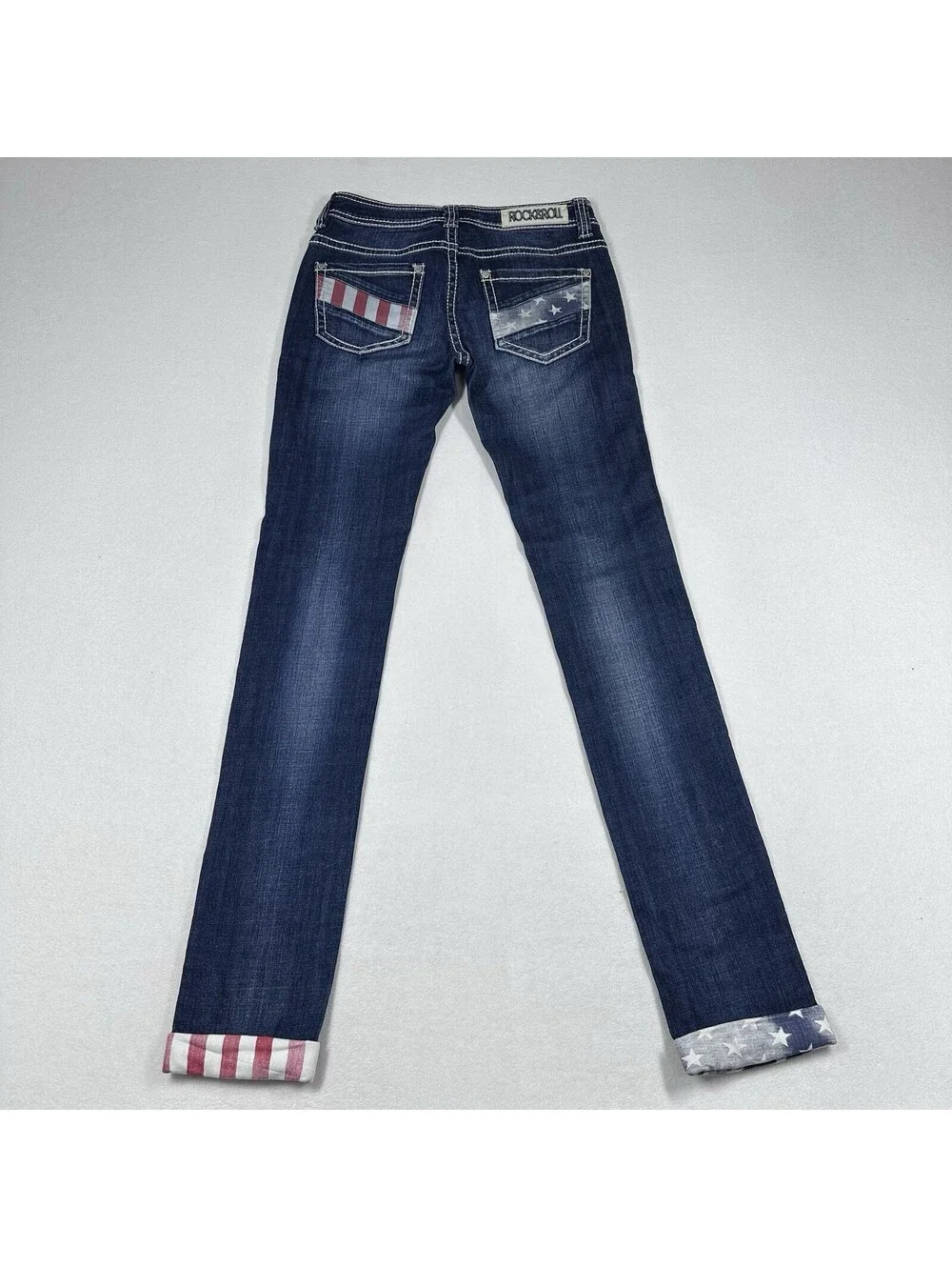 Rock & Roll Jeans Skinny American Flag 🇺🇲 Cowgirl Jeans 🇺🇲 Size 26x33